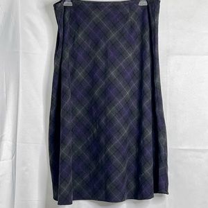 Purple & Grey Pleated Skirt by Croft & Barrow